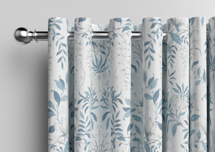 Laura Ashley Parterre, Off White/Seaspray - Made to Measure Curtains - Image 12